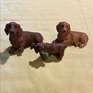 Set of 3- Dachshund Figurine Set